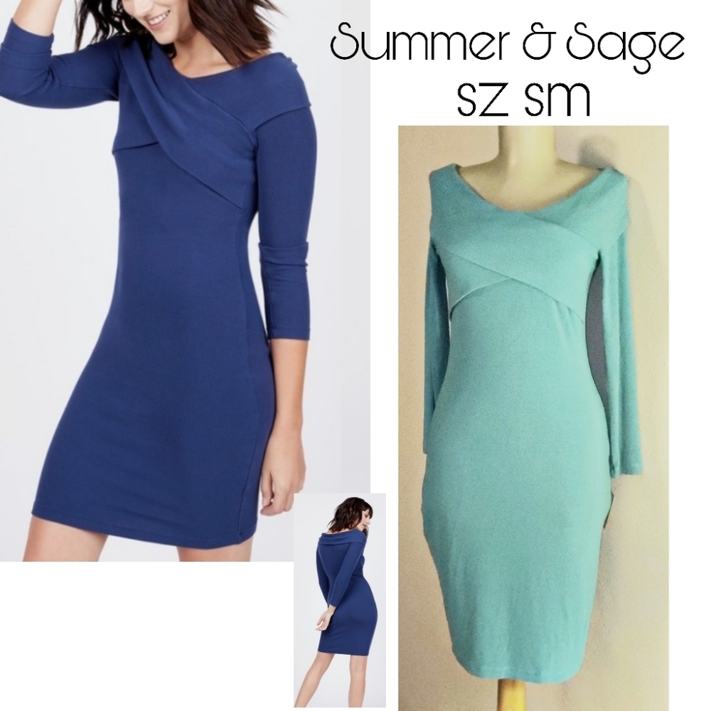 Summer & Sage's ribbed bodycon sweater dress. SM